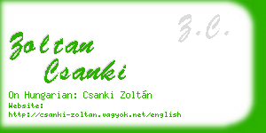 zoltan csanki business card